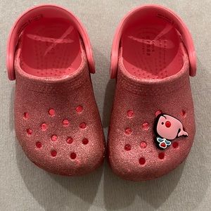 Baby glitter Crocs- pink